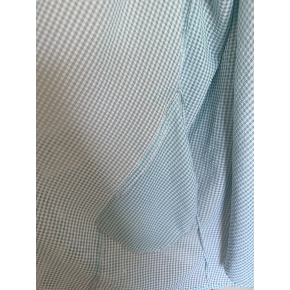 Vintage Nordstrom Intimates Size XS Slip Nightgown And Robe Set Blue Gingham